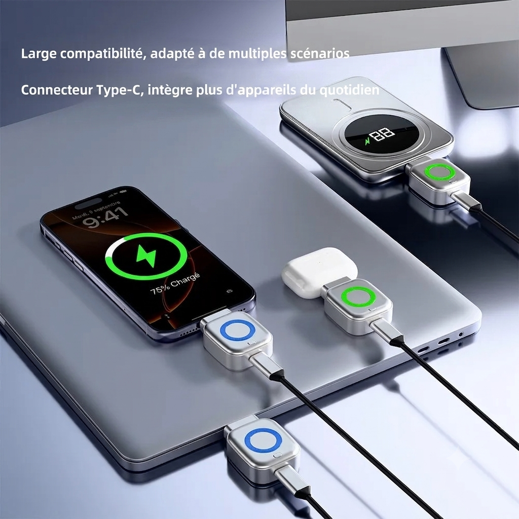 Charge super rapide 140W – déconnexion automatique nocturne