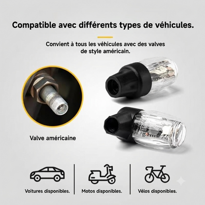 Adapté à divers véhicules avec valves d'air