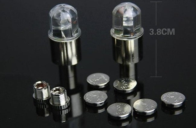 Bouchon LED monté sur roue de vélo Maverick