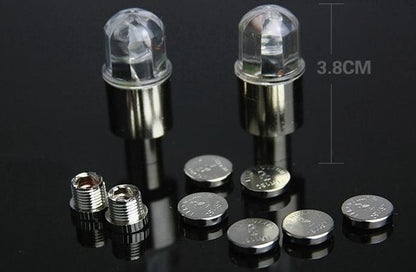 Bouchon LED monté sur roue de vélo Maverick