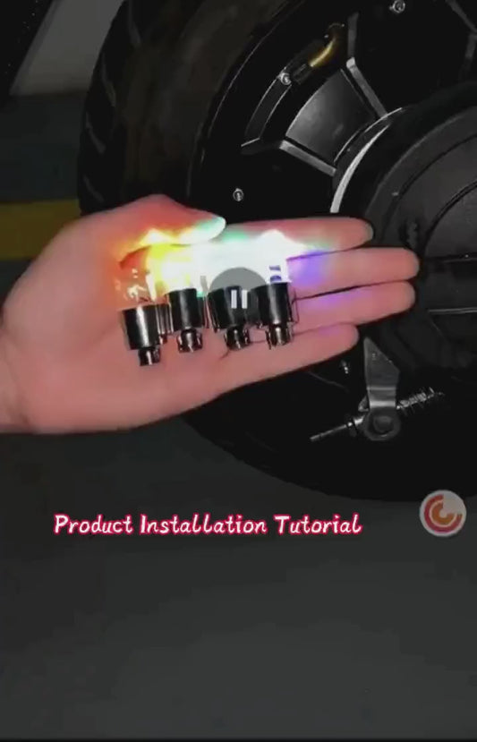 Bouchons de Valve LED Lumineux – Paire (Vélo/Moto/Voiture)